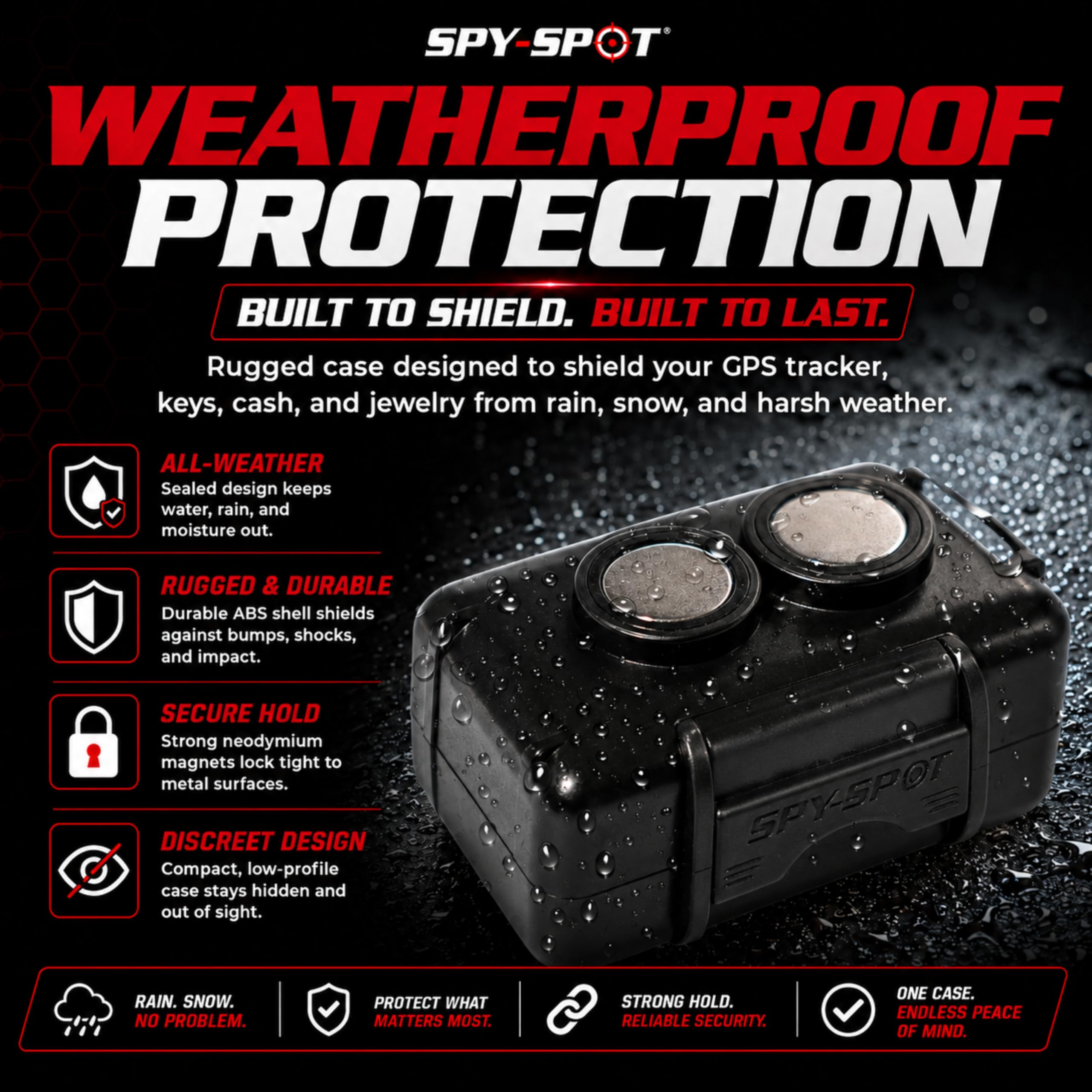 Amazon.co.jp: SPY SPOT 小型磁気GPSトラッカーケース - 耐候性
